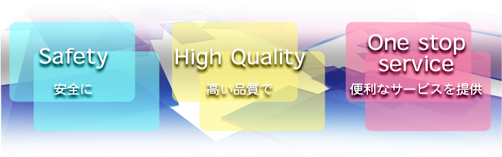 安全に、高い品質、便利なサービスを提供